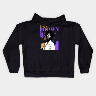 Foxy brown retro style Kids Hoodie